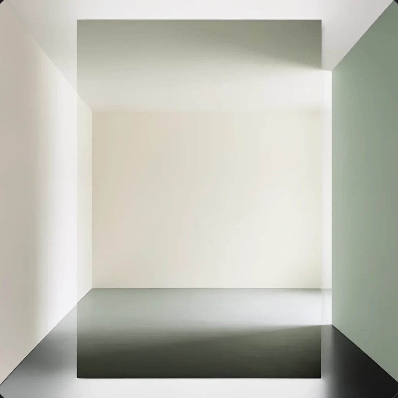A quiet empty room of soft pale light
